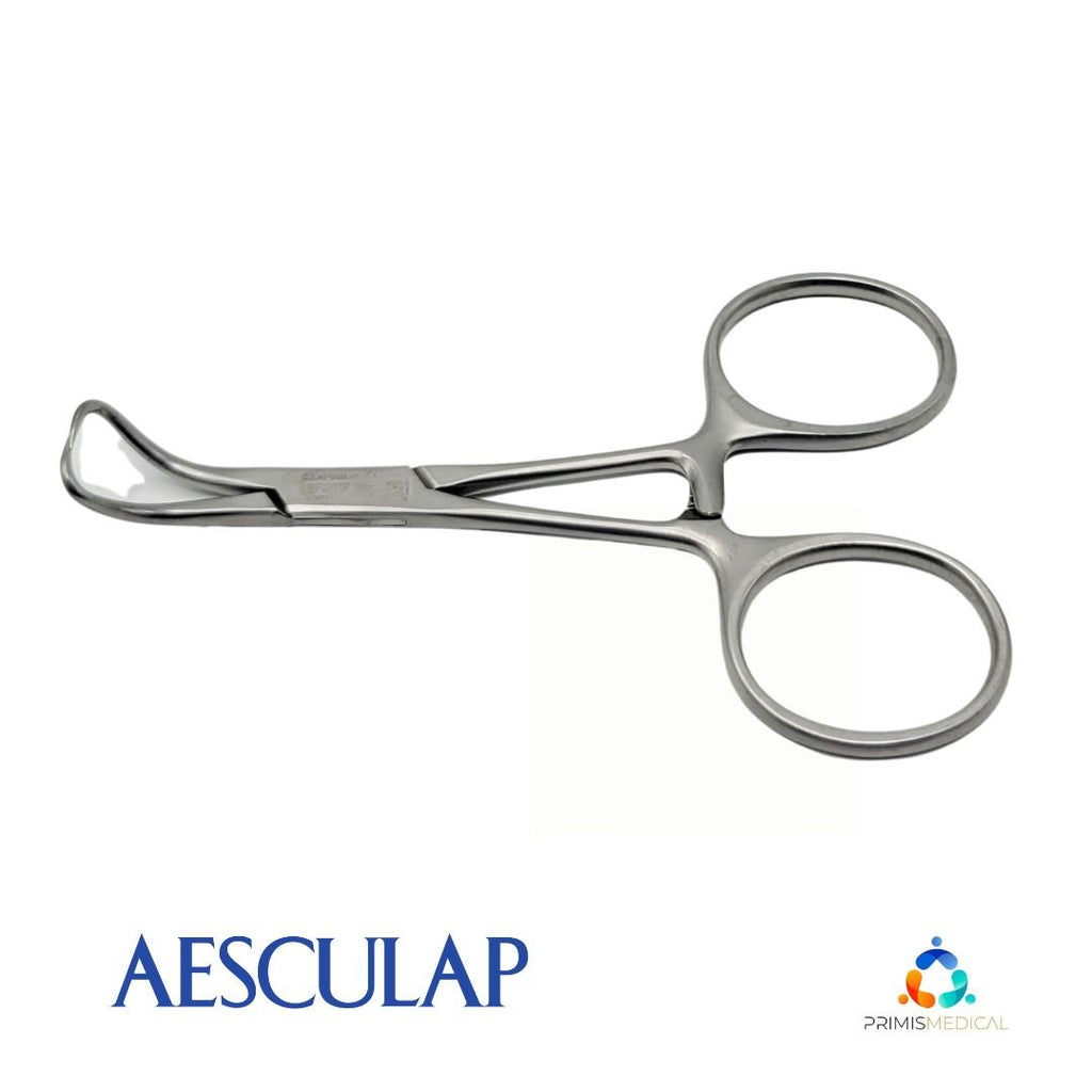 Aesculap BF431R Backhaus Towel Clamp, Curved, 3 1/2"