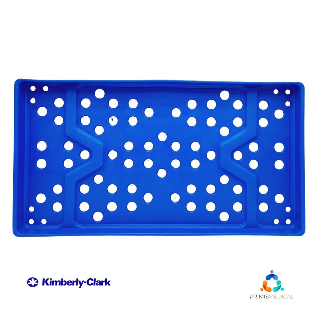 Kimberly Clark Halyard Blue Daisy Design Surgical Transport Plastic Tray 22-3/8" X 12" X 1-1/2"