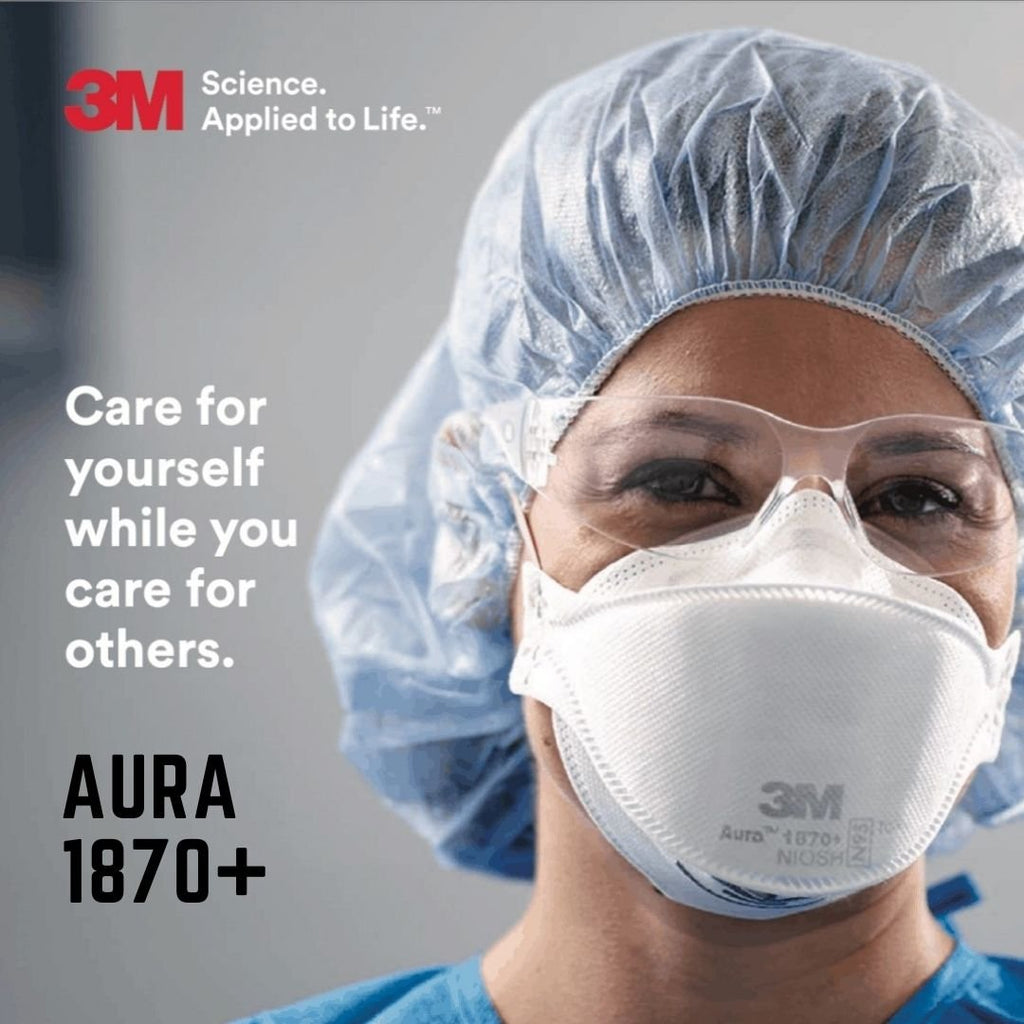 3M Aura 1870+ N95 Health Care Particulate Respirator and Surgical Mask 20/BX