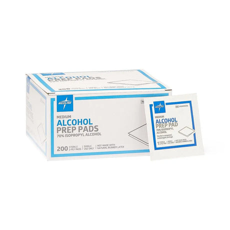 Medium box of 200 Alcohol Prep Pads Medline