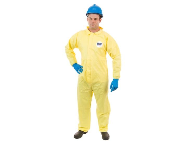 ChemSplash 1 7012YS Chemical Splash Coverall, Elastic Wrist, Open Ankle, Case of 12 (Sizes available: 2XL, 4XL)