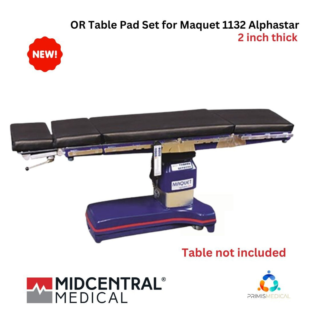Midcentral Medical OR Table Pad Set for Maquet 1132 Alphastar (Multiple Sizes Available)