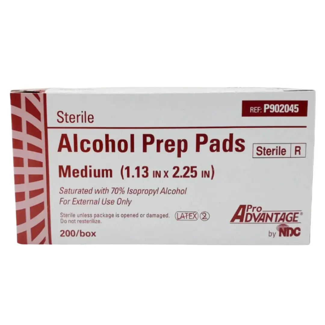 Pro Advantage Alcohol Prep Pads Medium 1.13" x 2.25" Box of 200 NDC