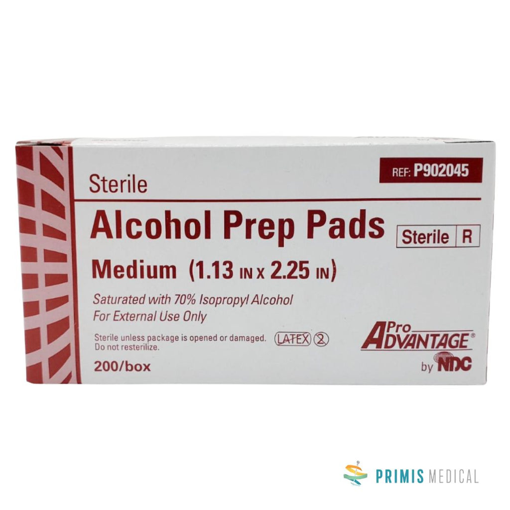 Pro Advantage Alcohol Prep Pads Medium 1.13" x 2.25" Box of 200