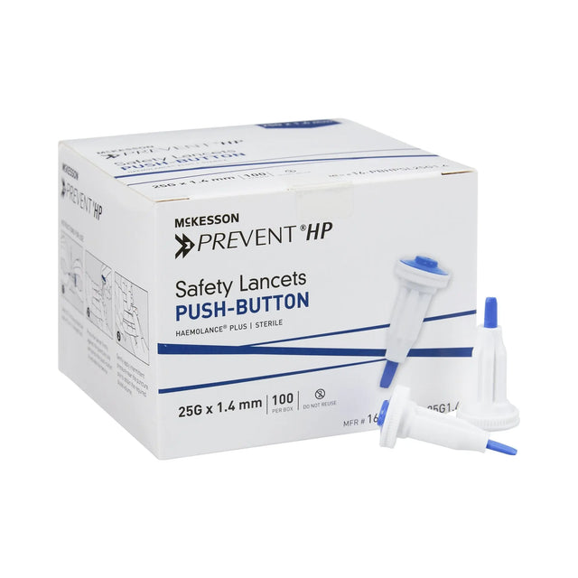 McKesson 1217985 Safety Lancet, 25 Gauge Case of 2,000 McKesson
