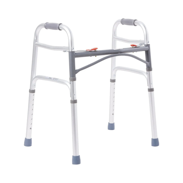 Junior Aluminum Folding Walker, 25" to 32" Inch Height 350lb Capacity McKesson