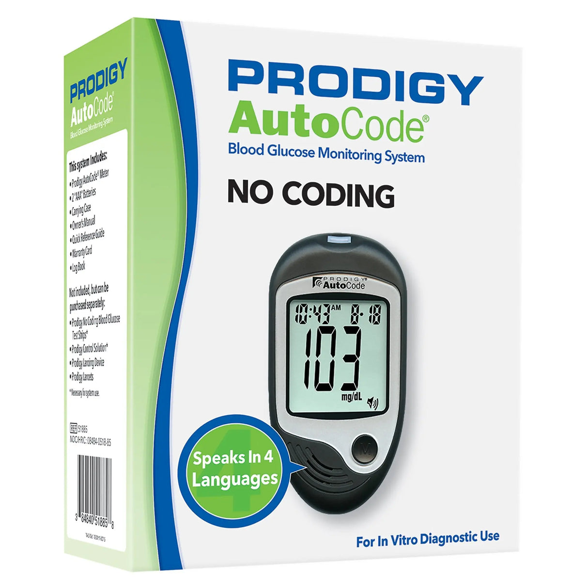 Prodigy AutoCode Blood Glucose Monitory System Prodigy